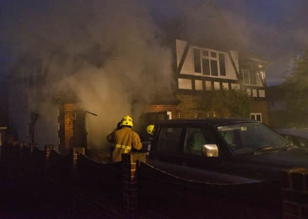 Fire at a property in Firtoft Close, Burgess Hill. Picture by Eddie Howland