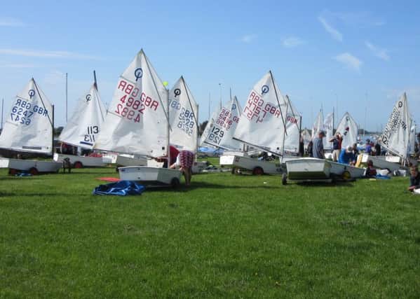 Young Optimist dailors ready for action at Bosham SC