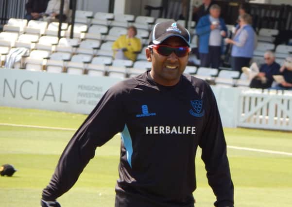 Mahela Jayawardene before the T20 Blast match against Gloucestershire. Picture by Mark Dunford SUS-150519-082831001