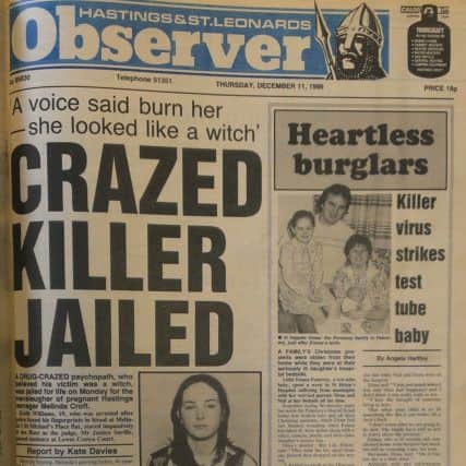 The front page of the Hastings Observer from December 11, 1986