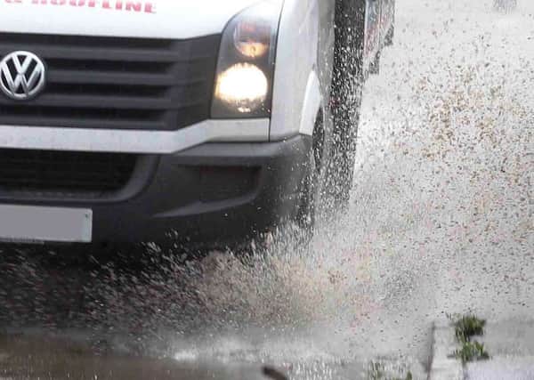 Surface water could cause problems for drivers.