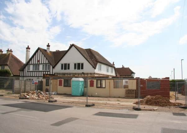 Rebuilding work at the old Selsey Bill pub
