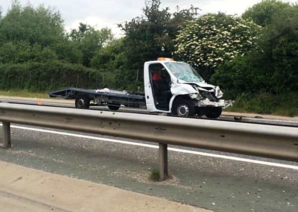 The scene of the accident on the A27 at Chichester SUS-150806-182824001