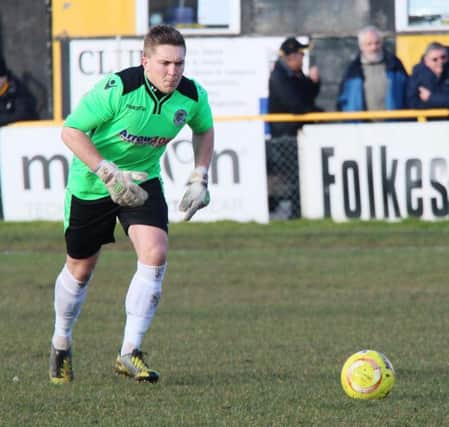 Josh Pelling has agreed to remain at Hastings United for next season. Picture courtesy Joe Knight