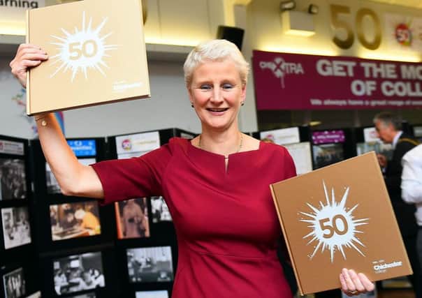 Shelagh Legrave pictured at Chichester College's 50th anniversary celebration.