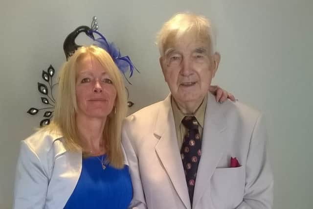 Lorraine Brockhurst with her father David Fraser