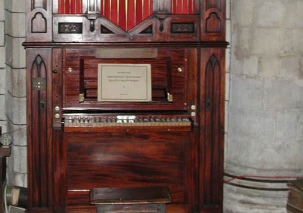 Chamber Organ in St George's Church West Grinstead, built by G.P. England of London around 1890. SUS-150616-130808001