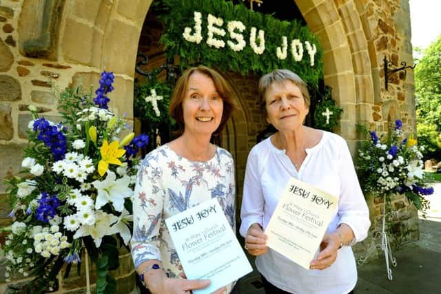 St Mary's Horsham flower festival. Event Organisers Jo Benson and Judy Brinkworth. SR1514140. Pic Steve Robards SUS-150618-173018001