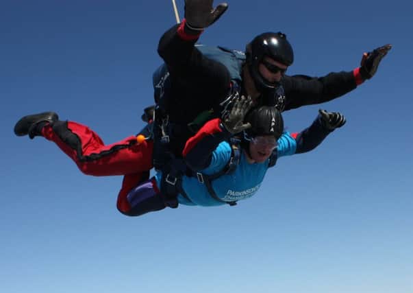 Jacqui Pullen completing the skydive