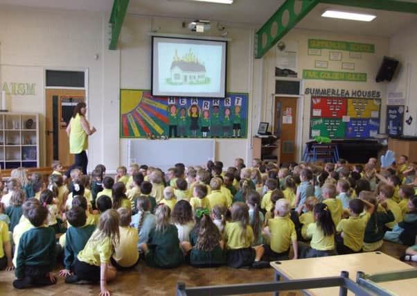 Mrs Lesley Partridge ran a special 999 assembly