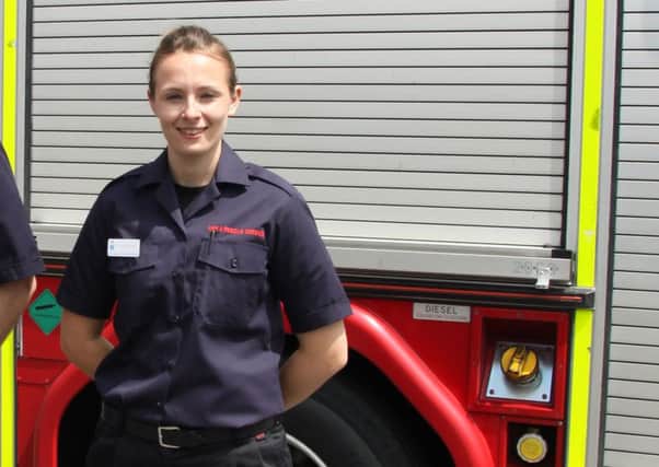 Dan Brennan and Laura Fitch, new retained firefighters in Horsham