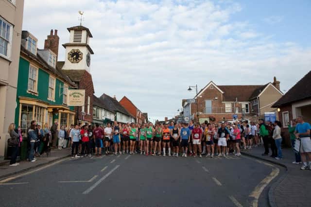 Runners line-up at the start of last year's race
