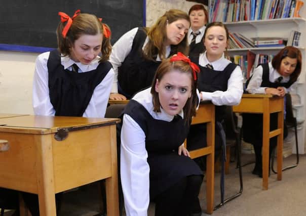 Sophie Lane as Daisy, front, with Naomi Horsfall,  Anna Quick, Liz Ryder-Weldon, Phoebe Williams-Hine and Becky Hodge