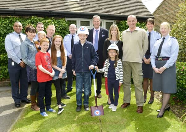 Group gathers to officially begin the work to create two new apartments at the RAF Benevolent Fund's Princess Marina House, in Rustington SUS-150107-092111001
