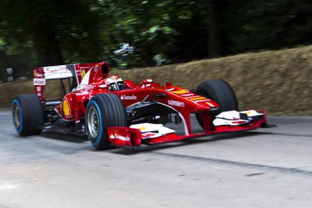 Kimi Raikkonen drove Ferrari F10 at Festival of Speed today