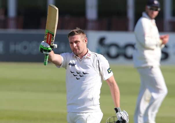 Luke Wright is currently unbeaten on 21 for Sussex at close of day two at Horsham