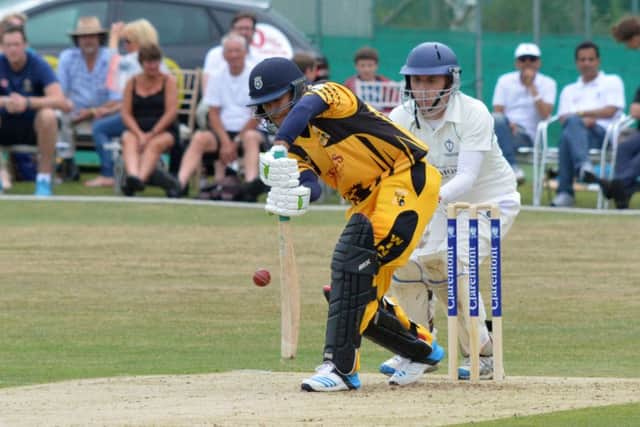 Lashings All-Stars at the crease against Crowhurst Park on Sunday. Picture by Stephen Curtis (SUS-150629-183737002)