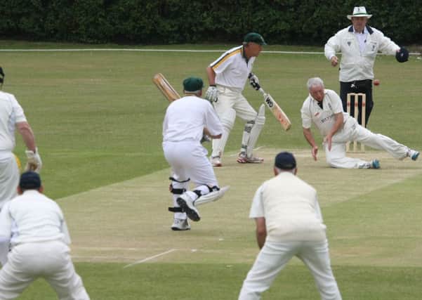 Australia bat during the over-60s Ashes match at Middleton / Picture by Derek Martin
