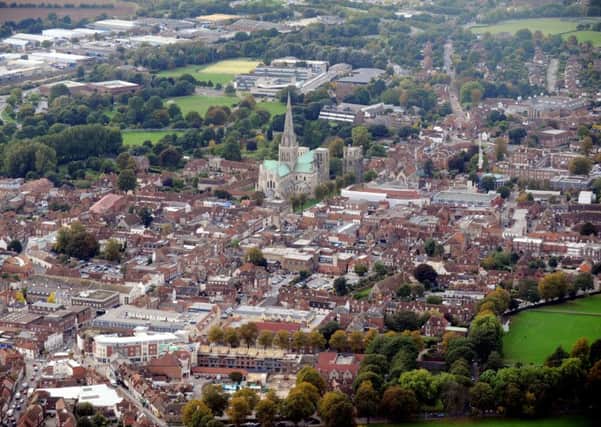 Overhead view of Chichester
