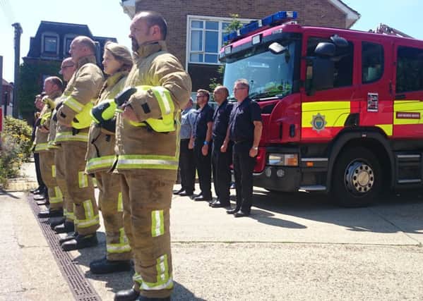 Haywards Heath Fire Station observe minute's silence