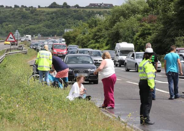 The scene of the crash on the A27 at Shoreham PICTURE BY EDDIE MITCHELL