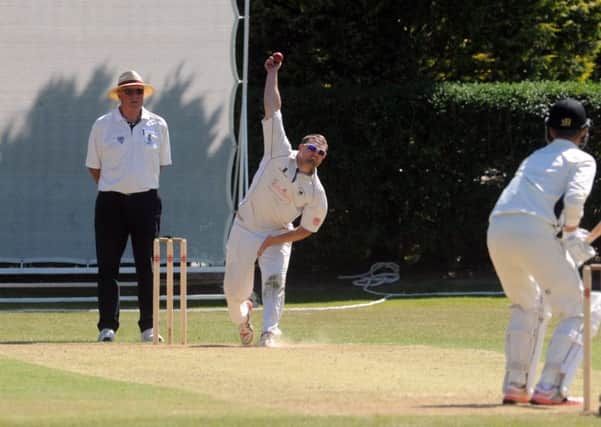 ks1500267-1 Spt CrickMiddleRoth  phot kate
Dan Smith  bowling for Rothey.ks150067-1 SUS-150407-230658008