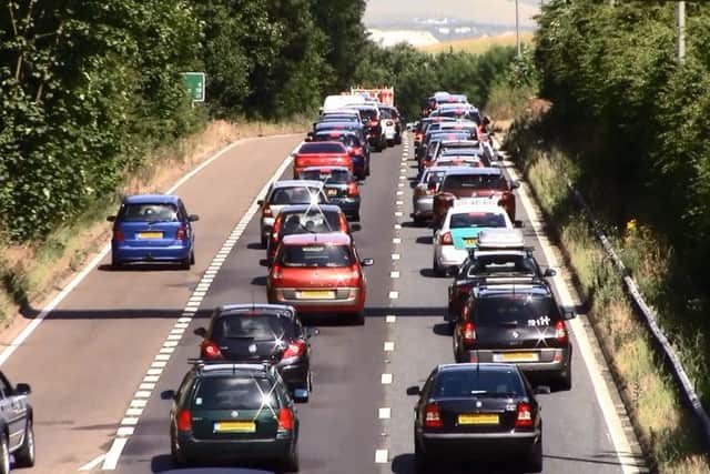 Tailbacks on the A27 at Lewes due to fallen power cable SUS-150607-094312001