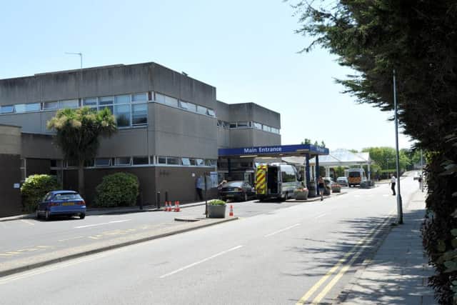 Eastbourne DGH, District General Hospital.
