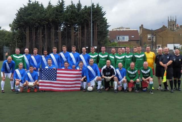 House of Commons and US Embassy football teams SUS-150807-155034001