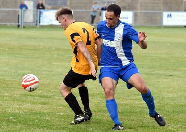 Shoreham player-boss Kane Louis (right) is looking forward to Saturdays friendly