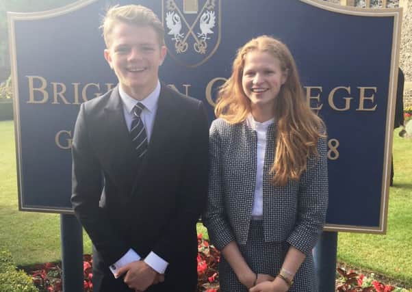 Brighton College students Alfie Lawrence and Rebecca Jones are off to Nepal