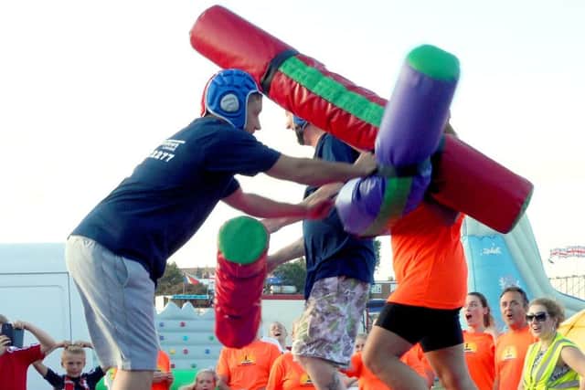 Bexhill Carnival Week. It's a knockout at the Polegrove.
Photo by Margaret Garcia. SUS-150722-105116001