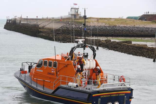 Shoreham's lifeboat is deployed    Picture: Eddie Mitchell