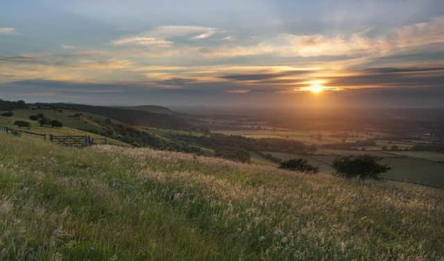 Sunset on the South Downs at Ditchling Beacon. By Adam Barnes.