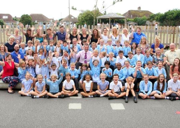 Seaside Primary School, Lancing, celebrates outstanding Ofsted report. Photo by Derek Martin SUS-150721-163056008