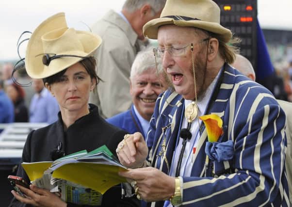 Tanya Stevenson at Goodwood in 2012, with John McCririck / Picture by Malcolm Wells