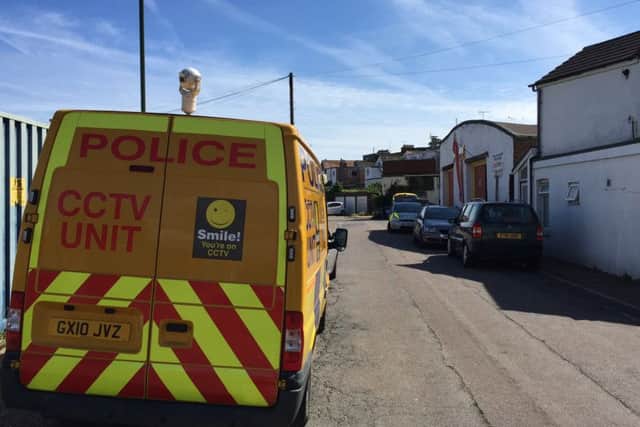 Police at the scene in Clifton Road, Littlehampton SUS-150723-173157001