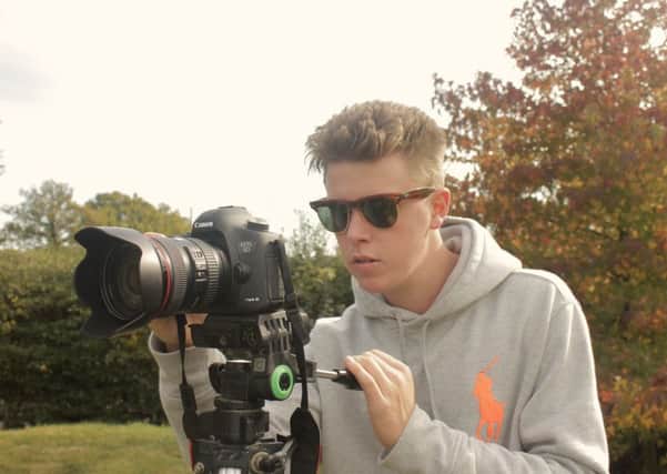 Sam Sutterlin, the 2015 winner of the County Times Youth Award for creative arts has made his own documentary - picture submitted by Sam