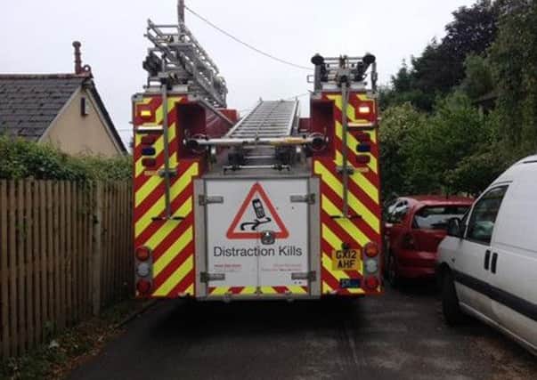 Poor parking in Westfield is preventing fire engines from getting through. Picture by East Sussex Fire and Rescue Service. SUS-150724-165247001