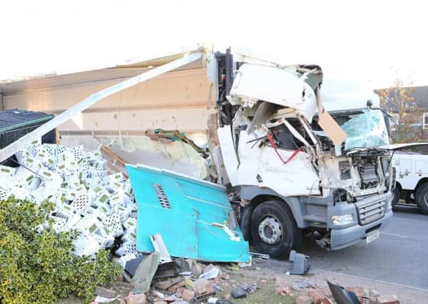 The lorry crash on the A259 Bognor Road, Chichester PICTURE BY EDDIE MITCHELL SUS-150729-073320001