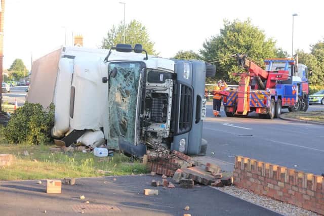 The lorry crash on the A259 Bognor Road, Chichester PICTURE BY EDDIE MITCHELL SUS-150729-073340001