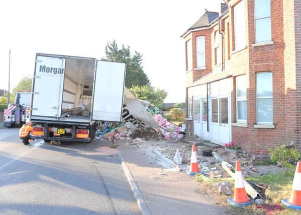 The lorry crash on the A259 Bognor Road, Chichester PICTURE BY EDDIE MITCHELL SUS-150729-081834001