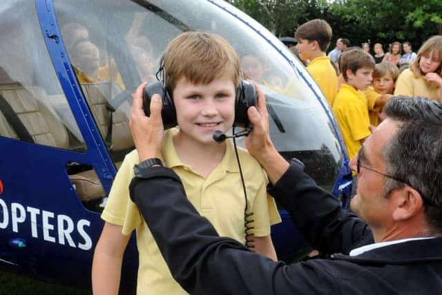 Schoolchildren at Chidham Primary School were delighted to be visited by a helicopter