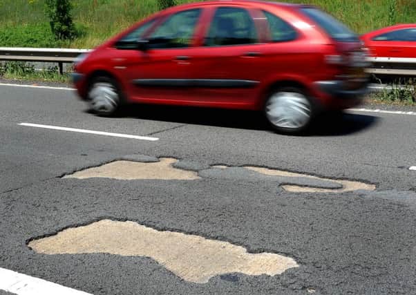 Potholes on the A27  between Chichester and Portsmouth. Picture by Steve Robards