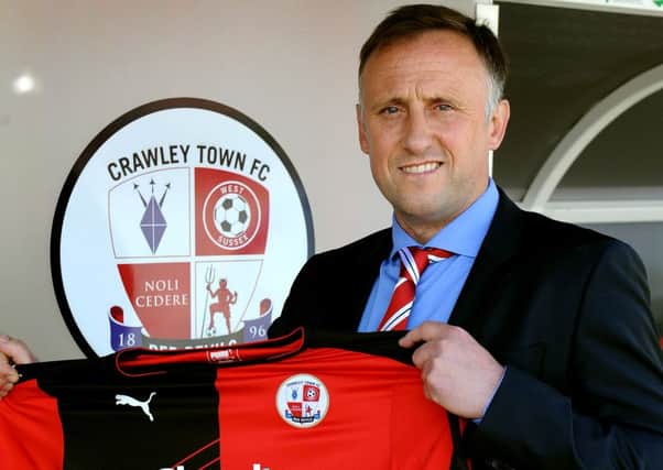 Crawley Town FC unveil their new manager Mark Yates 19-05-2015.  SR1510742. Pic by Steve Robards SUS-150519-152420001