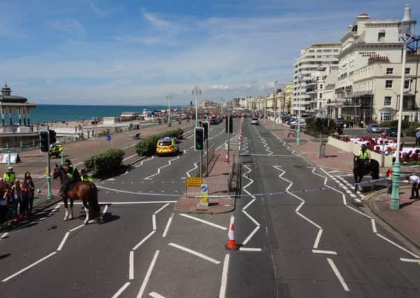 Marine Parade was closed off and a controlled explosion took place. PIC BY EDDIE MITCHELL