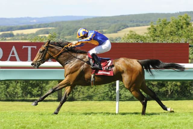 Legatissimo runs on to win the Qatar Nassau Stakes / Picture by Malcolm Wells
