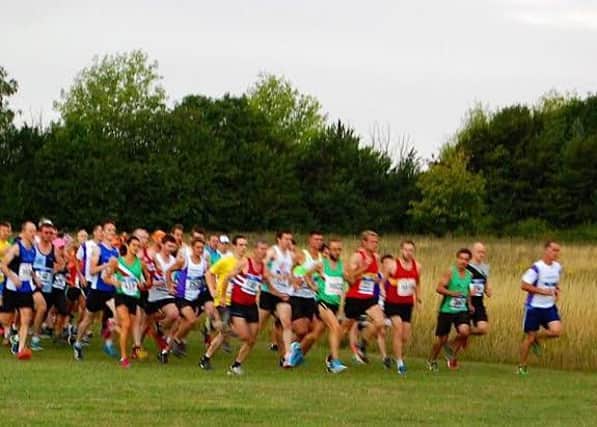 Runners set off in this year's Highdown Hike race