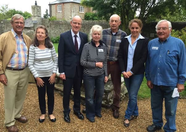 MP Nick Gibb with some of the members of the Clymping Field Protection Group SUS-151208-091654001