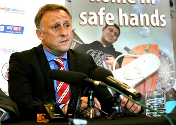 Crawley Town FC unveil new manager Mark Yates 19-05-2015.  SR1510667. Pic by Steve Robards SUS-150519-152625001